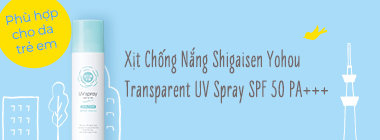 Xịt chống nắng Shigaisen Yohou Transparent Uv Spray SPF 50 PA +++